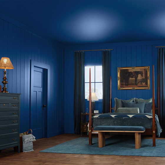 Bedroom with Encore Blue
